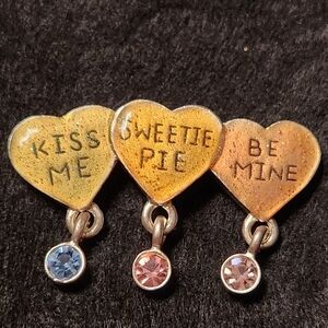 Vintage AJMO Bar Pin- Convo Hearts